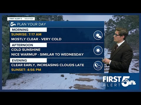 Very cold start but plenty of sun Friday